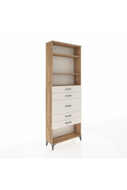 Arges Dolap 3 Raflı 5 Çekmeceli 88x30x243 Çam-Aytaşı