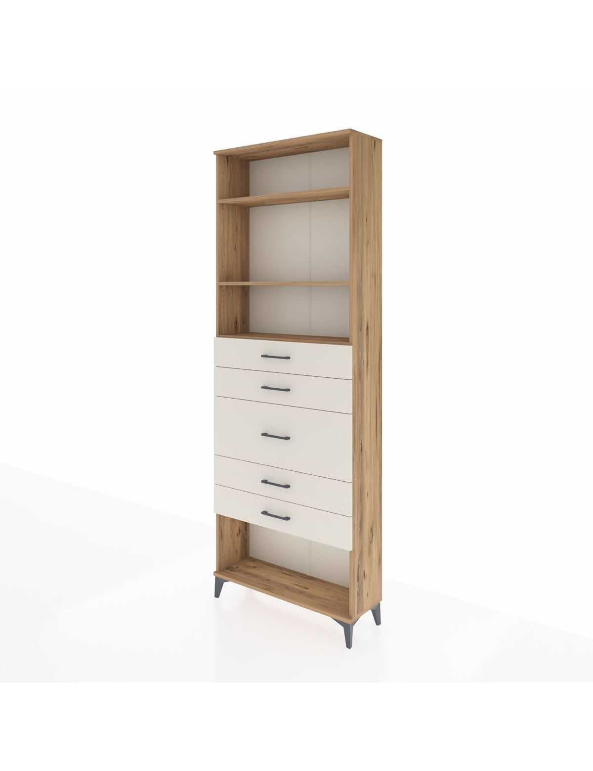 Arges Dolap 3 Raflı 5 Çekmeceli 88x30x243 - S33M100V7A