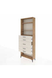 Arges Dolap 3 Raflı 5 Çekmeceli 88x30x243 Çam-Aytaşı