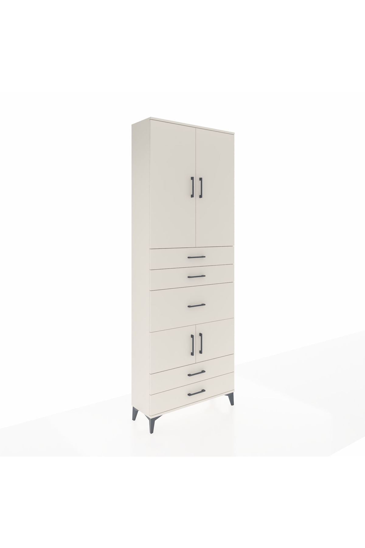 Arges Dolap 4 Raflı 5 Çekmeceli 4 Kapaklı 88x30x243 Aytaşı-Aytaşı