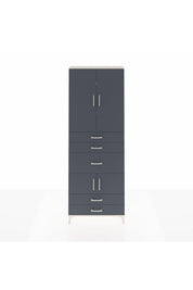 Arges Dolap 4 Raflı 5 Çekmeceli 4 Kapaklı 88x30x243 Aytaşı-Antrasit