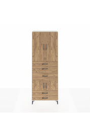 Arges Dolap 4 Raflı 5 Çekmeceli 4 Kapaklı 88x30x243 Aytaşı-Çam