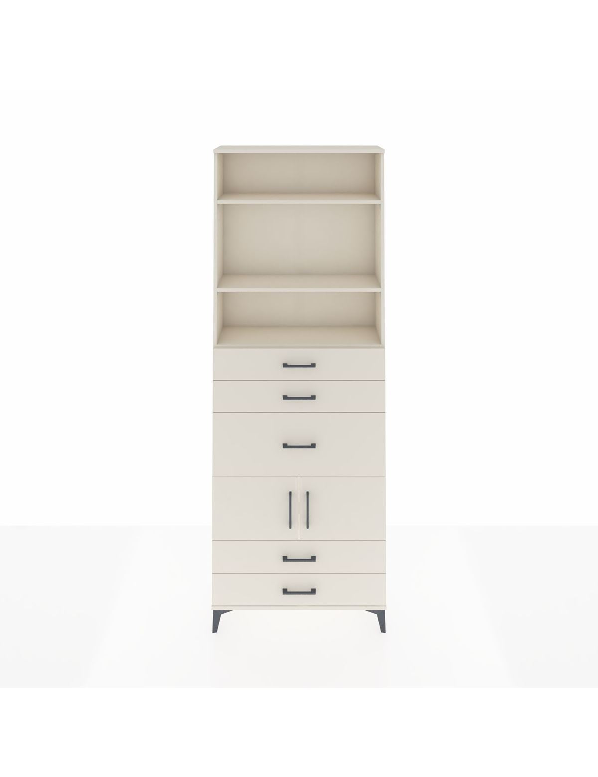 Arges Dolap 4 Raflı 5 Çekmeceli 2 Kapaklı 88x30x243 Aytaşı-Aytaşı