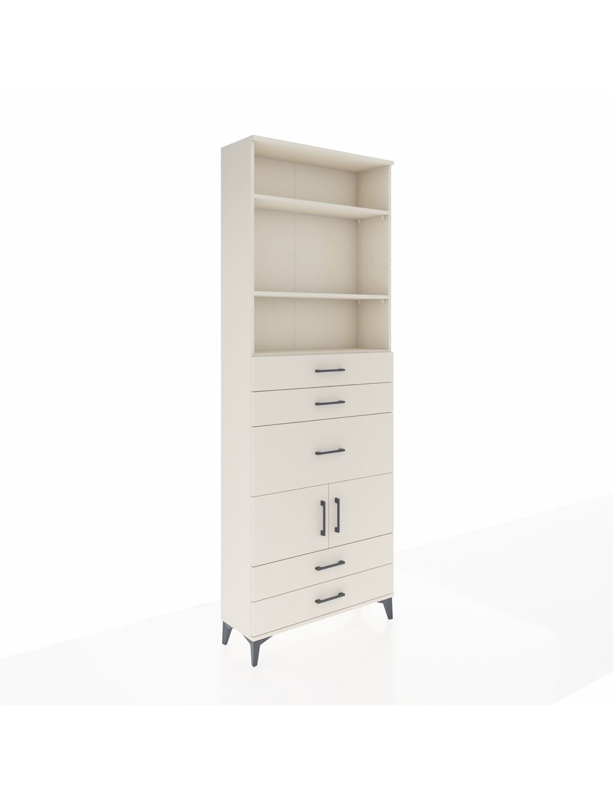 Arges Dolap 4 Raflı 5 Çekmeceli 2 Kapaklı 88x30x243 Aytaşı-Aytaşı