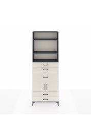 Arges Dolap 4 Raflı 5 Çekmeceli 2 Kapaklı 88x30x243 Antrasit-Aytaşı