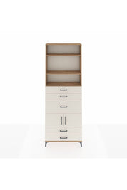 Arges Dolap 4 Raflı 5 Çekmeceli 2 Kapaklı 88x30x243 Çam-Aytaşı