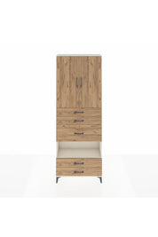 Arges Dolap 4 Raflı 5 Çekmeceli 2 Kapaklı 88x30x243 Aytaşı-Çam