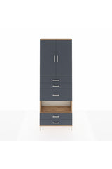 Arges Dolap 4 Raflı 5 Çekmeceli 2 Kapaklı 88x30x243