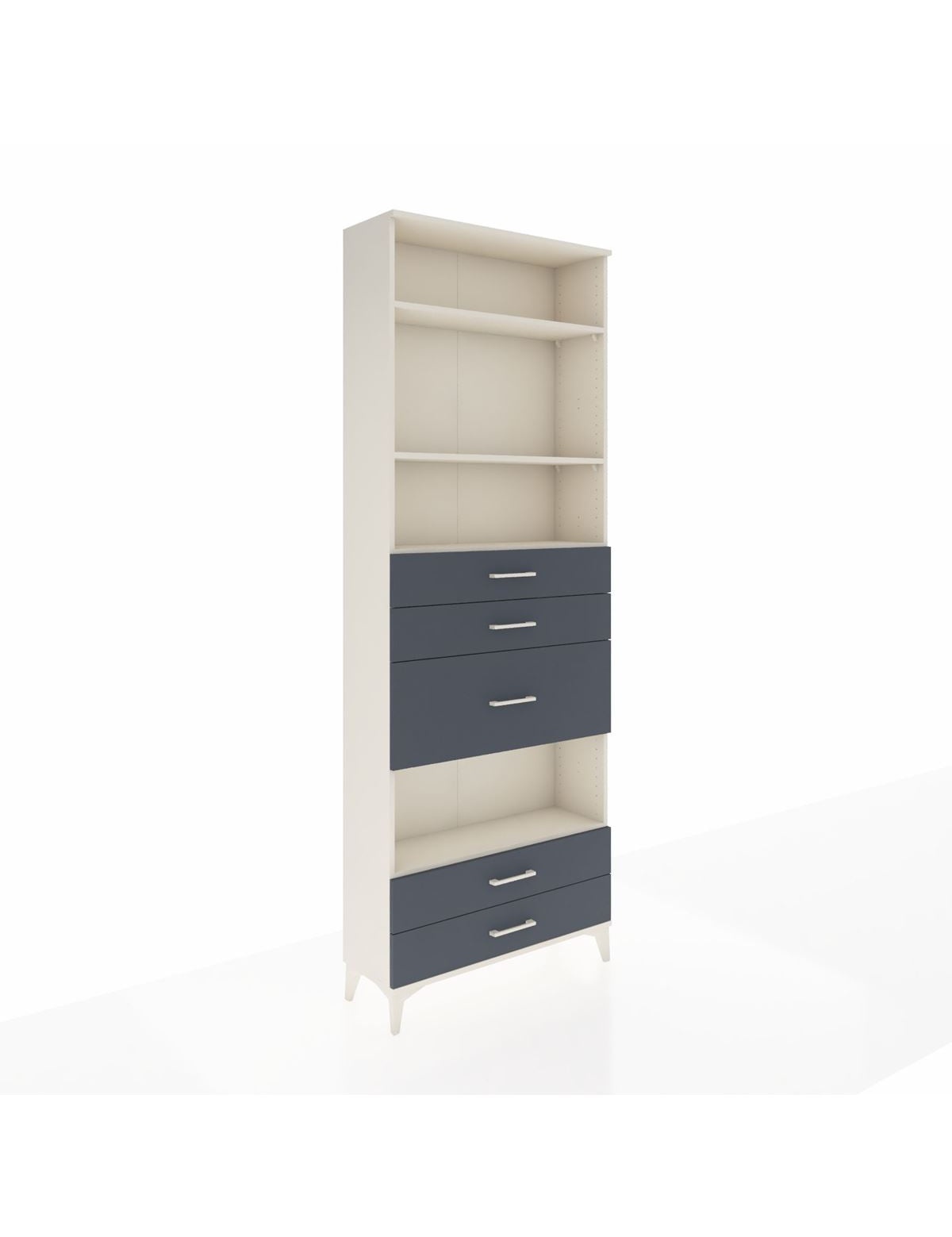 Arges Dolap 4 Raflı 5 Çekmeceli 88x30x243 Aytaşı-Antrasit