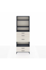 Arges Dolap 4 Raflı 5 Çekmeceli 88x30x243 Antrasit-Aytaşı