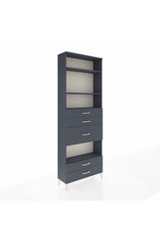 Arges Dolap 4 Raflı 5 Çekmeceli 88x30x243 Antrasit-Antrasit