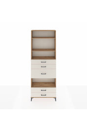 Arges Dolap 4 Raflı 5 Çekmeceli 88x30x243 Çam-Aytaşı