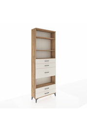 Arges Dolap 4 Raflı 5 Çekmeceli 88x30x243 Çam-Aytaşı