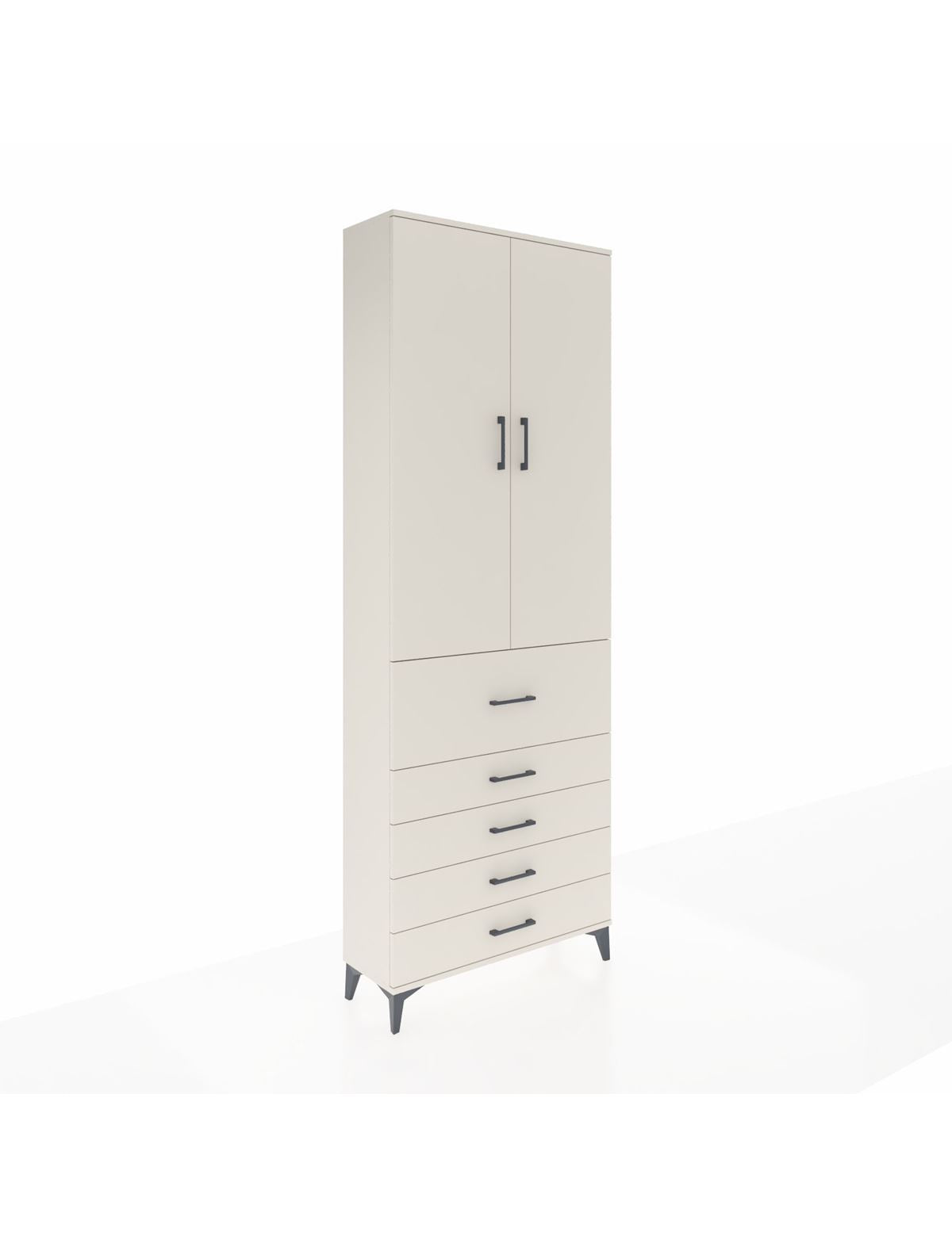 Arges Dolap 4 Raflı 5 Çekmeceli 2 Kapaklı 88x30x243 Aytaşı-Aytaşı