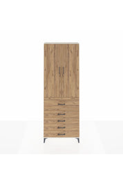 Arges Dolap 4 Raflı 5 Çekmeceli 2 Kapaklı 88x30x243 Aytaşı-Çam