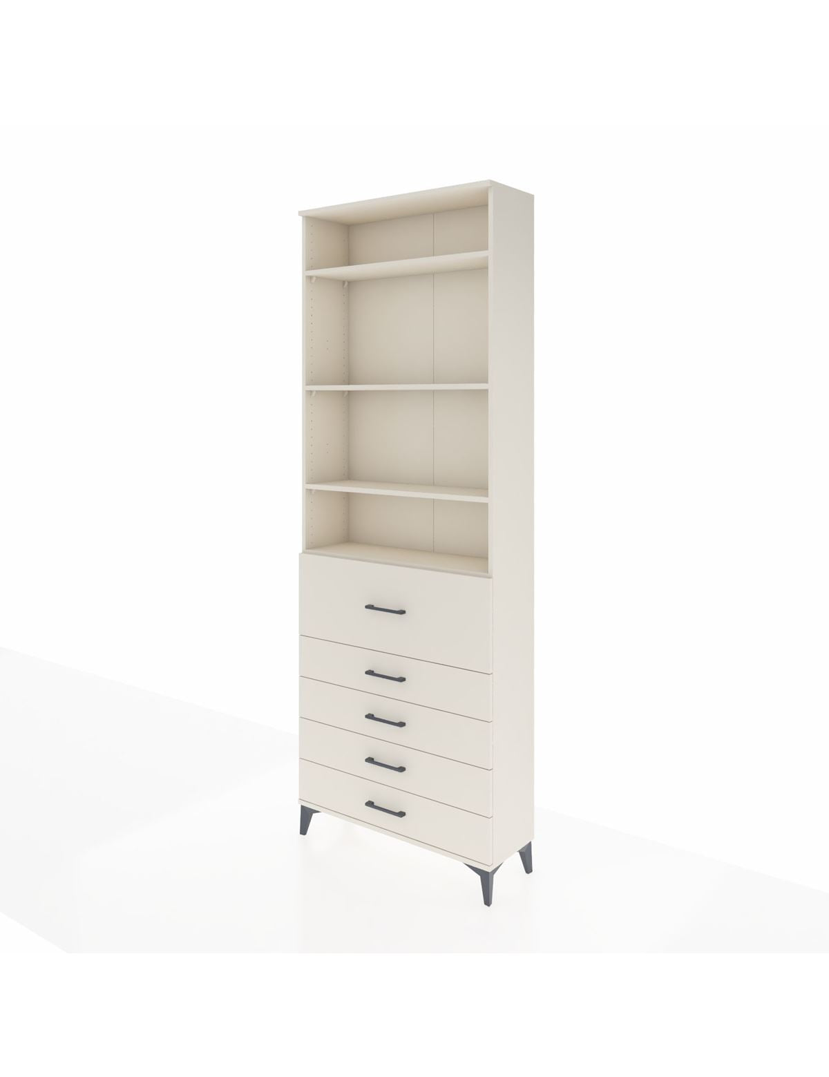 Arges Dolap 4 Raflı 5 Çekmeceli 88x30x243 - S33M106V1A