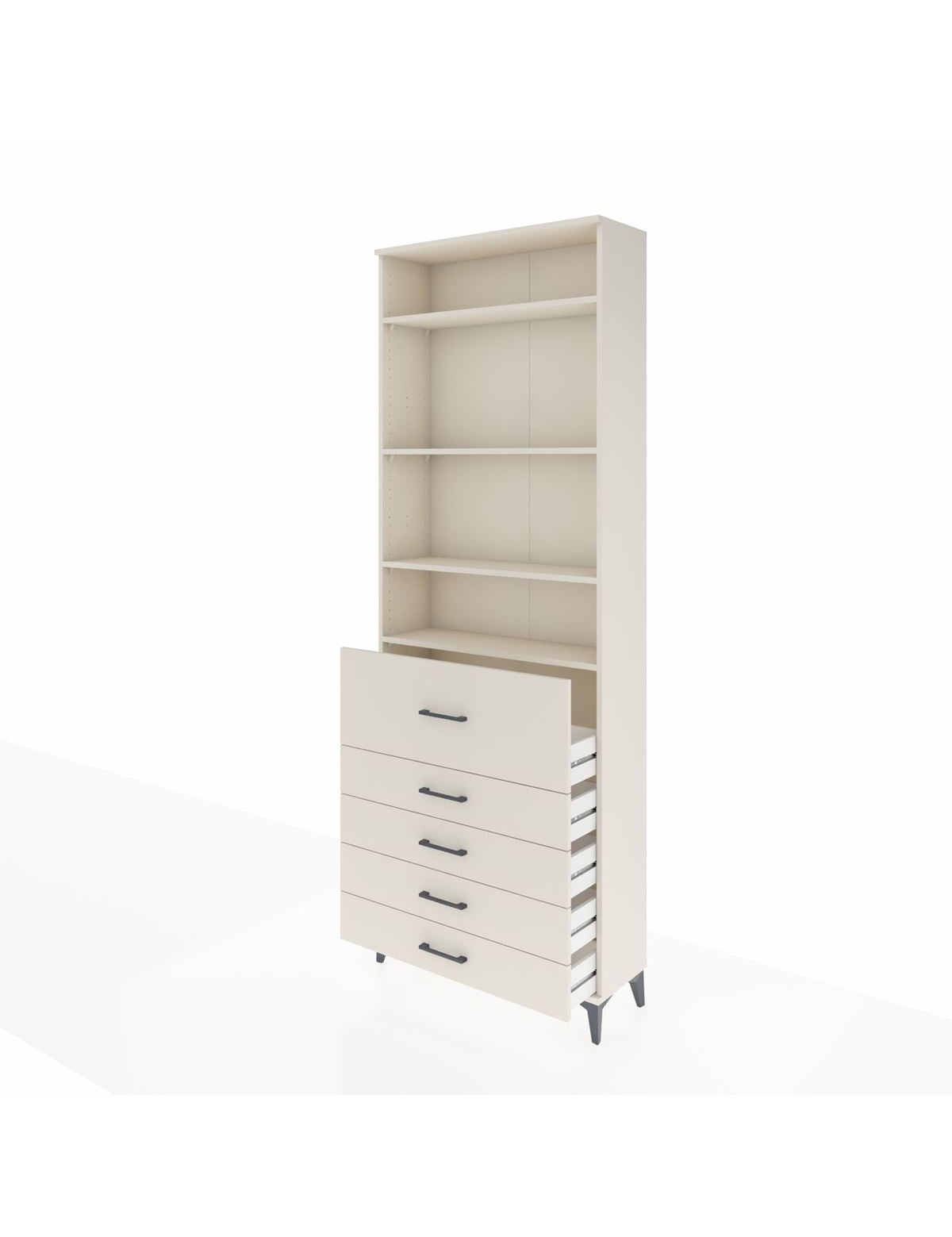 Arges Dolap 4 Raflı 5 Çekmeceli 88x30x243 - S33M106V1A