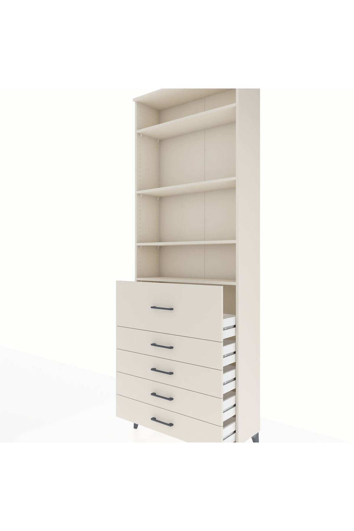 Arges Dolap 4 Raflı 5 Çekmeceli 88x30x243 Aytaşı-Aytaşı