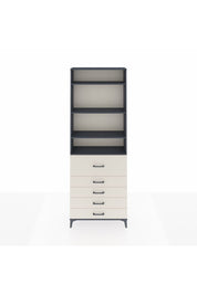 Arges Dolap 4 Raflı 5 Çekmeceli 88x30x243 Antrasit-Aytaşı