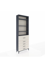 Arges Dolap 4 Raflı 5 Çekmeceli 88x30x243 Antrasit-Aytaşı