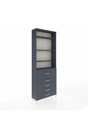 Arges Dolap 4 Raflı 5 Çekmeceli 88x30x243 Antrasit-Antrasit