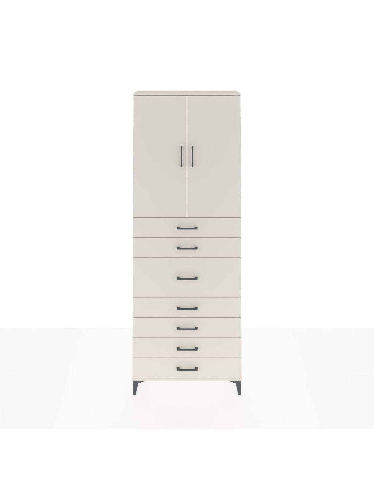 Arges Dolap 3 Raflı 7 Çekmeceli 2 Kapaklı 88x30x243 Aytaşı-Aytaşı