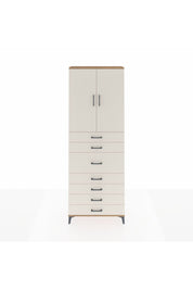 Arges Dolap 3 Raflı 7 Çekmeceli 2 Kapaklı 88x30x243 Çam-Aytaşı