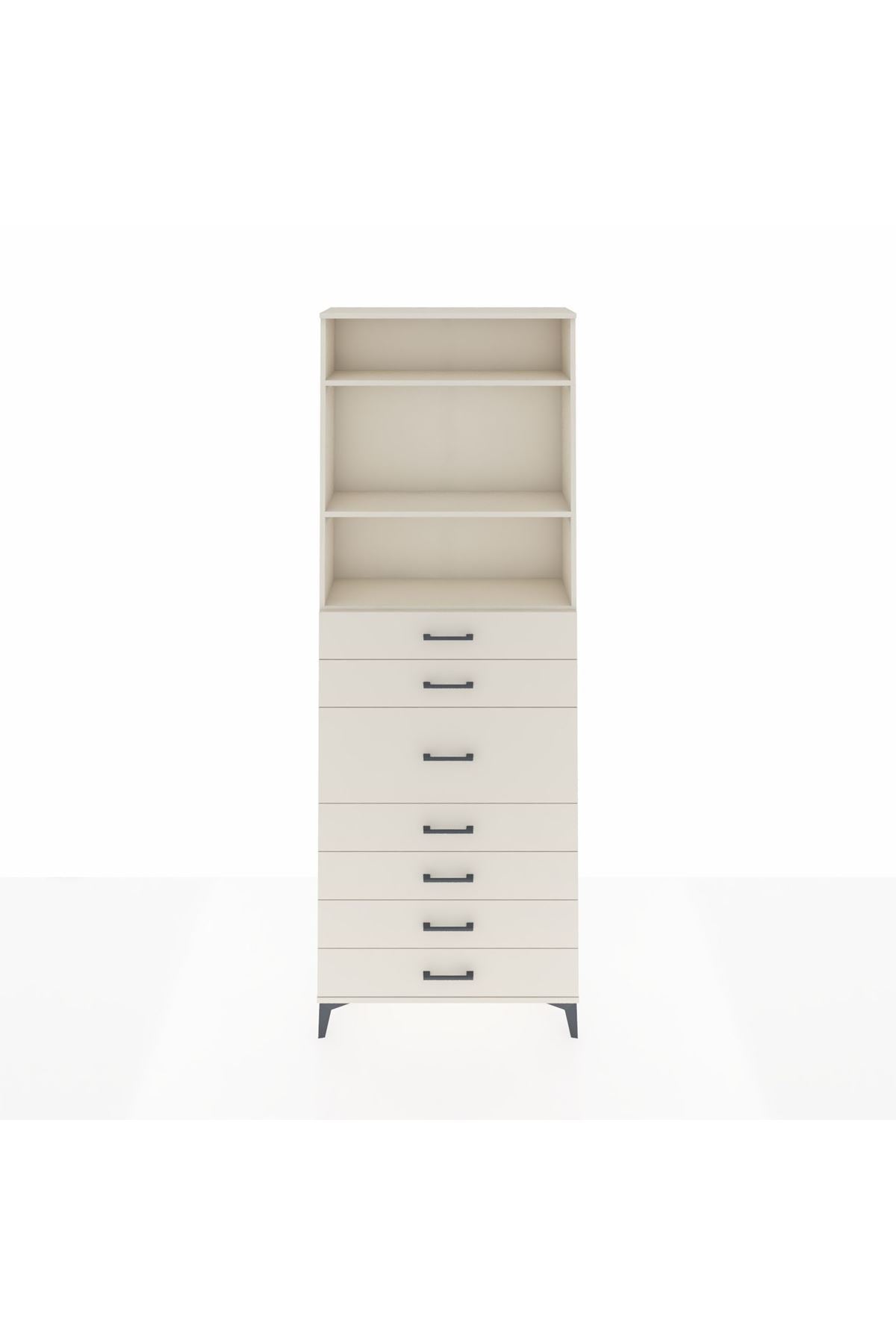 Arges Dolap 3 Raflı 7 Çekmeceli 88x30x243 Aytaşı-Aytaşı