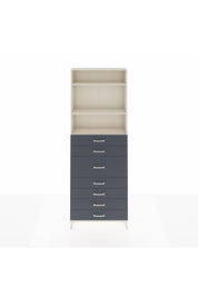 Arges Dolap 3 Raflı 7 Çekmeceli 88x30x243 Aytaşı-Antrasit