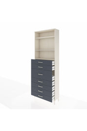 Arges Dolap 3 Raflı 7 Çekmeceli 88x30x243 Aytaşı-Antrasit