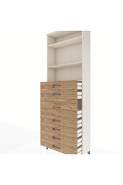 Arges Dolap 3 Raflı 7 Çekmeceli 88x30x243 Aytaşı-Çam