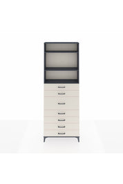 Arges Dolap 3 Raflı 7 Çekmeceli 88x30x243 Antrasit-Aytaşı