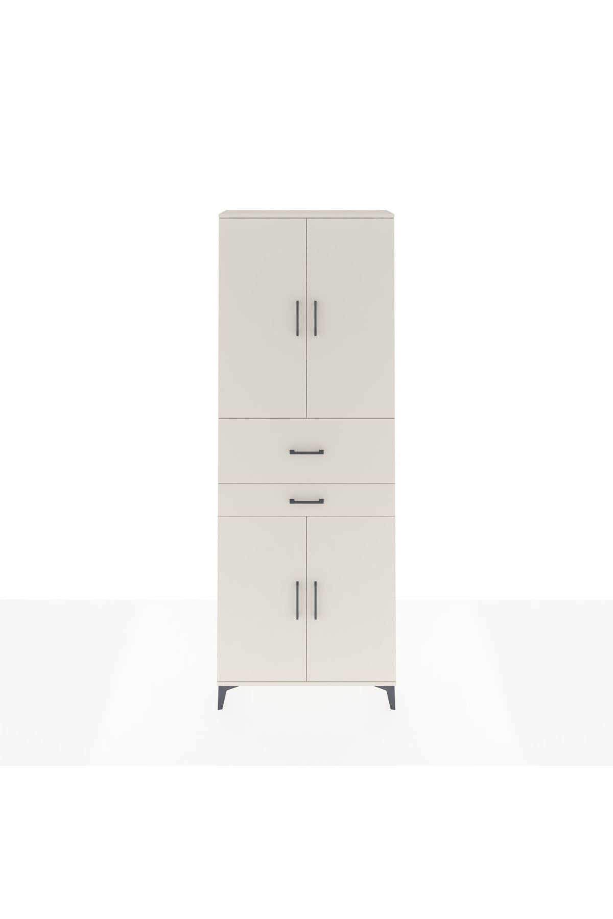 Arges Dolap 4 Raflı 2 Çekmeceli 4 Kapaklı 88x30x243 Aytaşı-Aytaşı