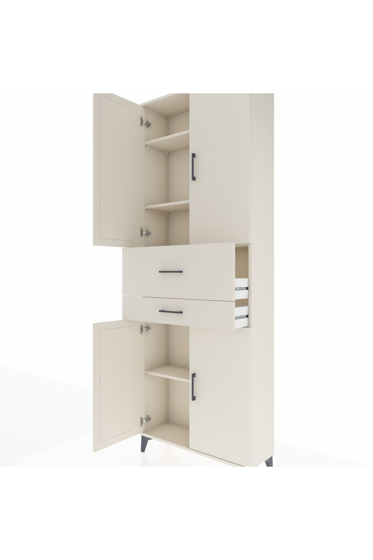 Arges Dolap 4 Raflı 2 Çekmeceli 4 Kapaklı 88x30x243 Aytaşı-Aytaşı