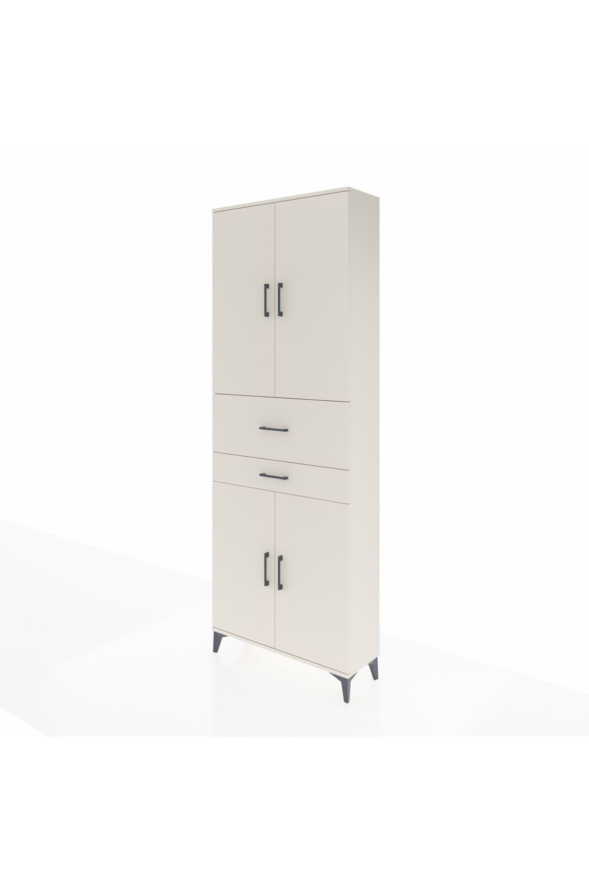 Arges Dolap 4 Raflı 2 Çekmeceli 4 Kapaklı 88x30x243 Aytaşı-Aytaşı