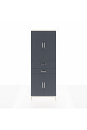 Arges Dolap 4 Raflı 2 Çekmeceli 4 Kapaklı 88x30x243 Aytaşı-Antrasit