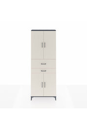 Arges Dolap 4 Raflı 2 Çekmeceli 4 Kapaklı 88x30x243 Antrasit-Aytaşı