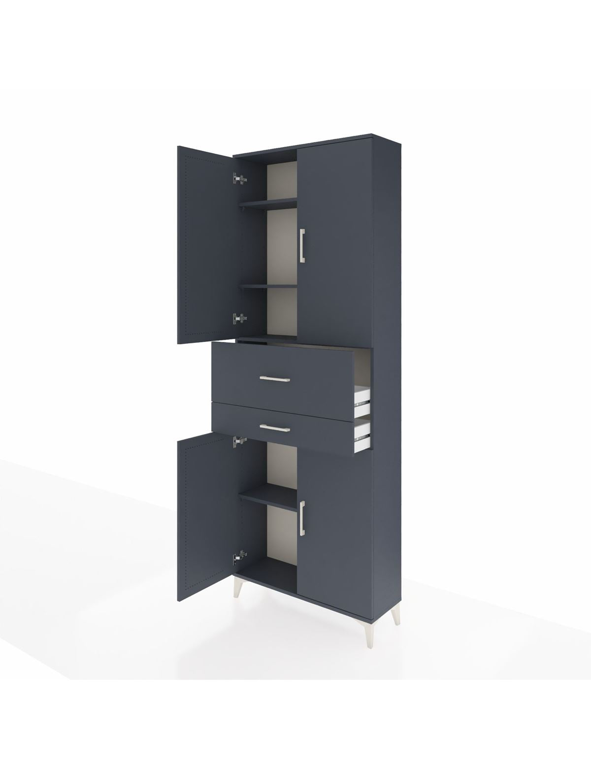 Arges Dolap 4 Raflı 2 Çekmeceli 4 Kapaklı 88x30x243 - S33M109V5A