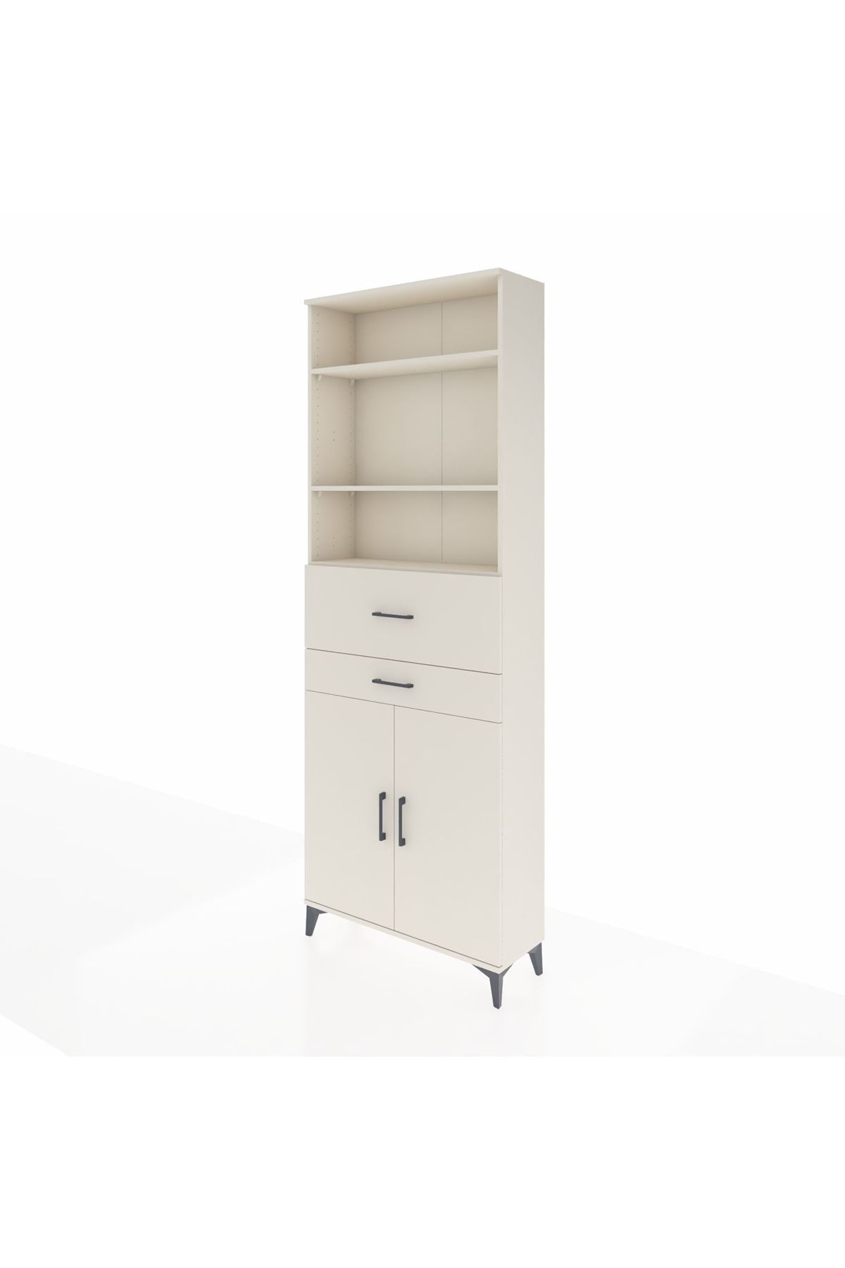 Arges Dolap 4 Raflı 2 Çekmeceli 2 Kapaklı 88x30x243 Aytaşı-Aytaşı