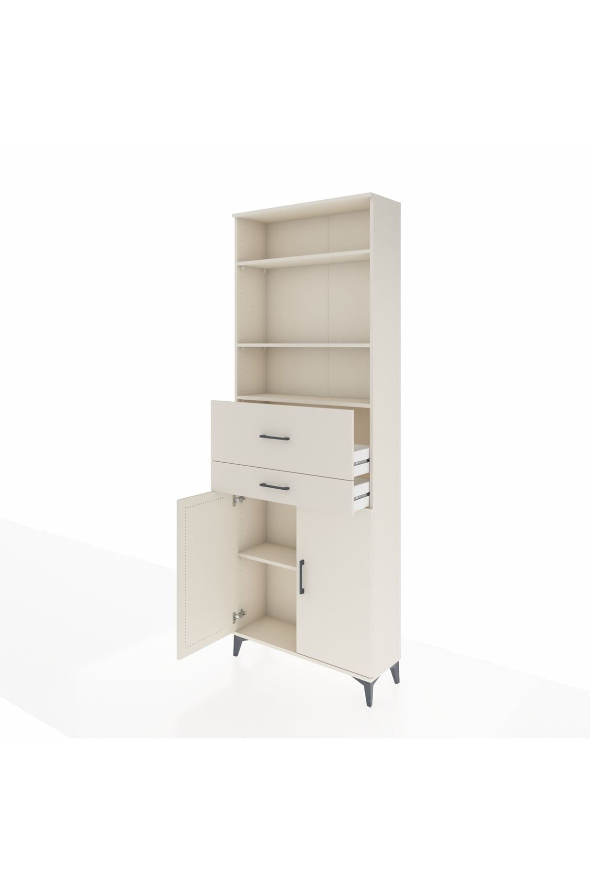 Arges Dolap 4 Raflı 2 Çekmeceli 2 Kapaklı 88x30x243 Aytaşı-Aytaşı