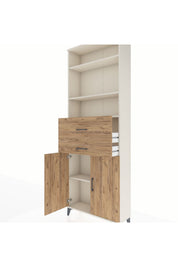 Arges Dolap 4 Raflı 2 Çekmeceli 2 Kapaklı 88x30x243 Aytaşı-Çam