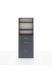 Arges Dolap 4 Raflı 2 Çekmeceli 2 Kapaklı 88x30x243 Antrasit-Antrasit