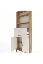 Arges Dolap 4 Raflı 2 Çekmeceli 2 Kapaklı 88x30x243 Çam-Aytaşı