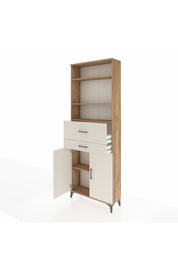 Arges Dolap 4 Raflı 2 Çekmeceli 2 Kapaklı 88x30x243 Çam-Aytaşı