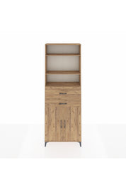 Arges Dolap 4 Raflı 2 Çekmeceli 2 Kapaklı 88x30x243 Çam-Çam