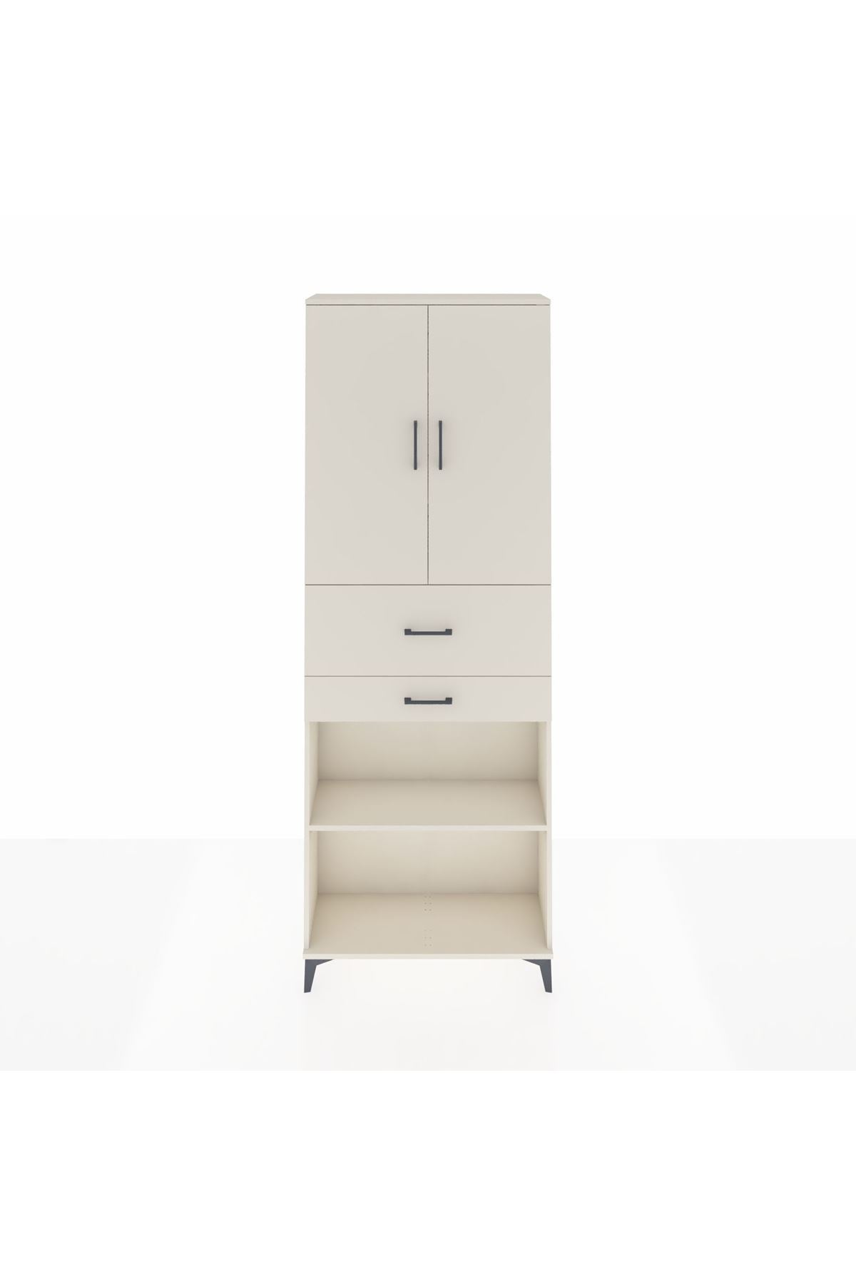 Arges Dolap 4 Raflı 2 Çekmeceli 2 Kapaklı 88x30x243 Aytaşı-Aytaşı