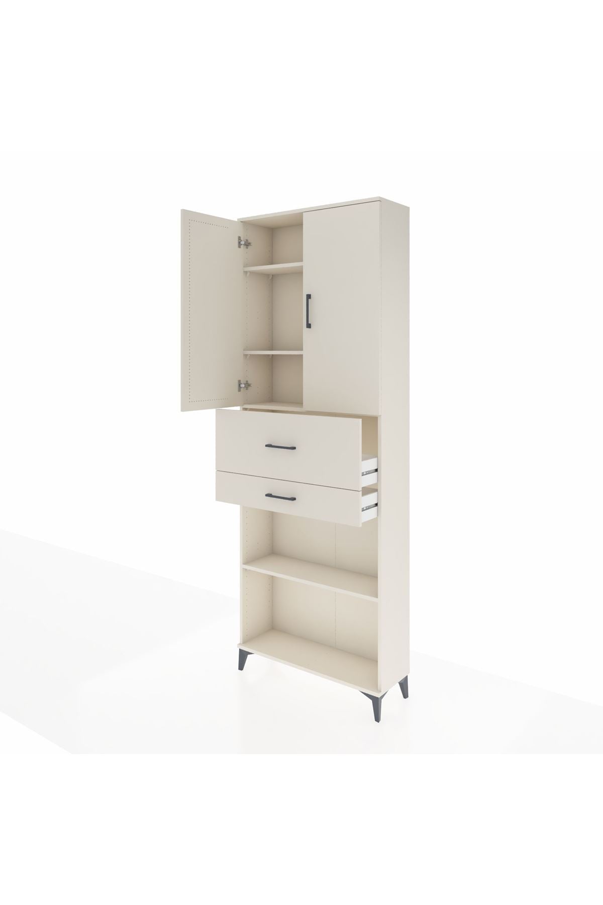 Arges Dolap 4 Raflı 2 Çekmeceli 2 Kapaklı 88x30x243 Aytaşı-Aytaşı