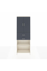 Arges Dolap 4 Raflı 2 Çekmeceli 2 Kapaklı 88x30x243