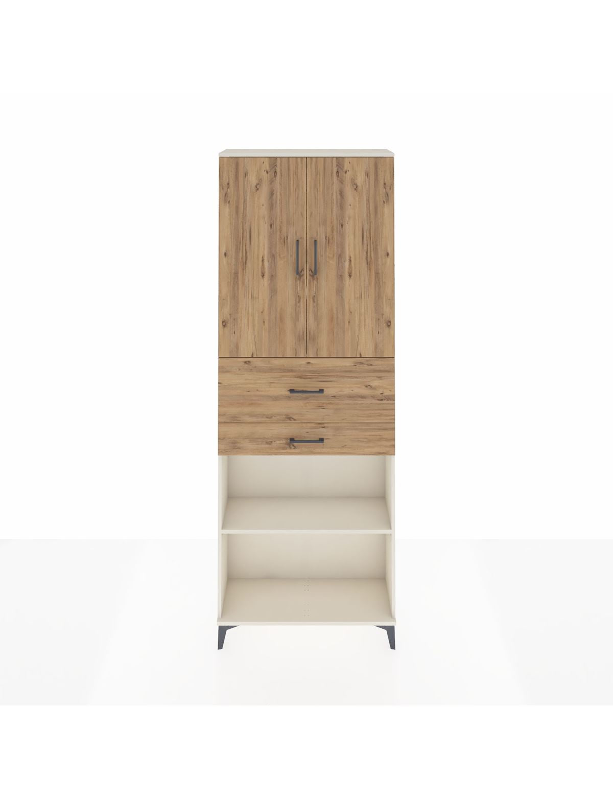 Arges Dolap 4 Raflı 2 Çekmeceli 2 Kapaklı 88x30x243 Aytaşı-Çam