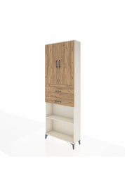 Arges Dolap 4 Raflı 2 Çekmeceli 2 Kapaklı 88x30x243 Aytaşı-Çam